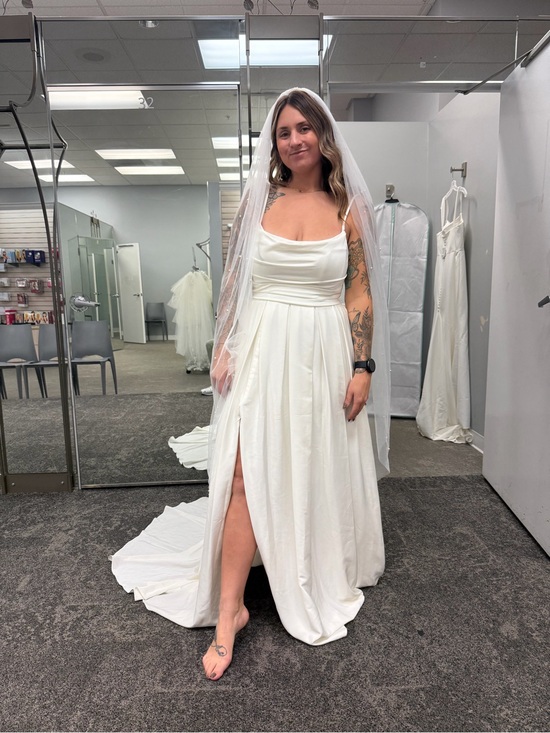 Dresses & Skirts - Elegant White Bridal Gown with Side Slit